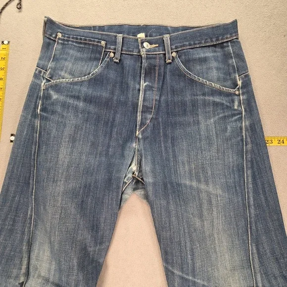VTG Levis Engineered Jeans Mens Med Wash Blue Straight Twisted Fits 34x32